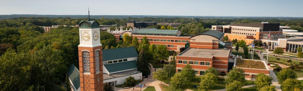 Aerial view of GVSU Allendale Campus